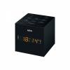 Radio Clock - Alarm Case With LED Screen USB / AUX-IN Mirror Black Color AEG MRC4150